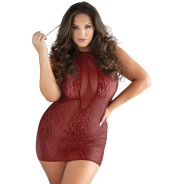 Allure Diva Rayna Rood Luipaardprint Lace-up Teddy Plus Size