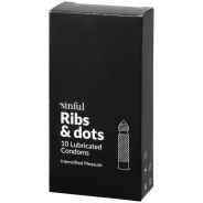 Sinful Ribs & Dots Condooms 10 st