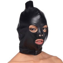 Strict PU-leren Bondage-kap met Paardenstaart