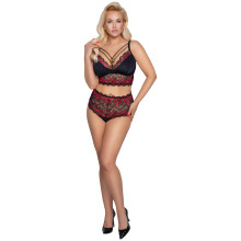 Cottelli Curves Rode Kanten Bh Set Plus Size