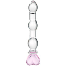 baseks Heart Beaded Glazen Dildo