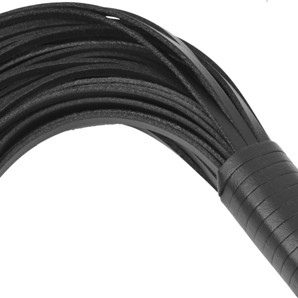 Zwarte Leren Flogger 47 cm