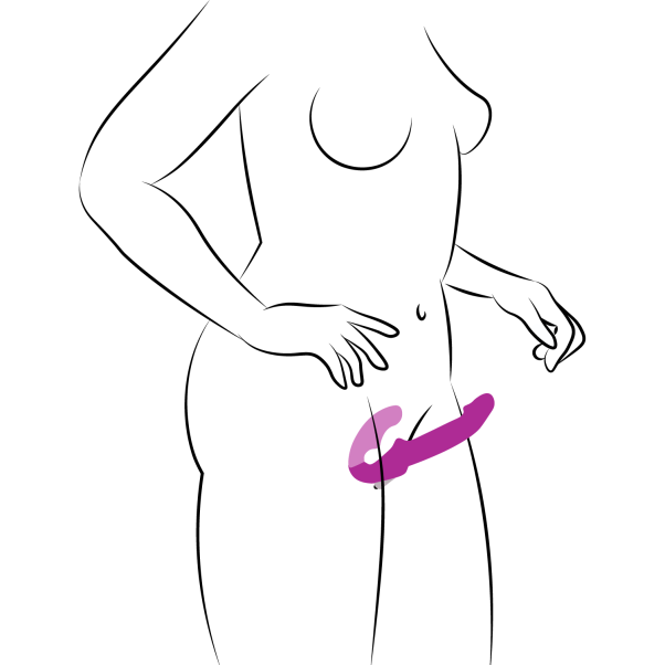 Strap U Evoke Voorbinddildo met vibrator
