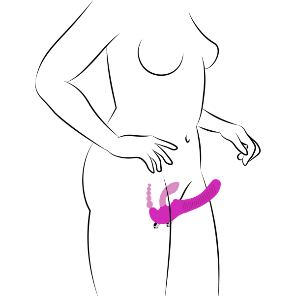 Strap U Regal Rider Vibrerende Triple G Strap-On Dildo