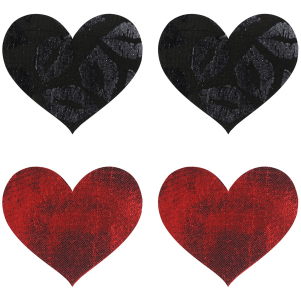 Peekaboos Rode Tepelstickers Hart 2-Pack