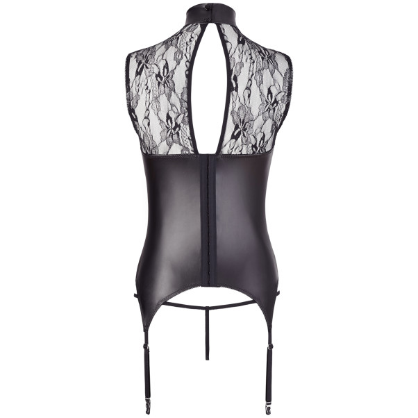 Abierta Fina Bodystocking met Kant en Strassteentjes