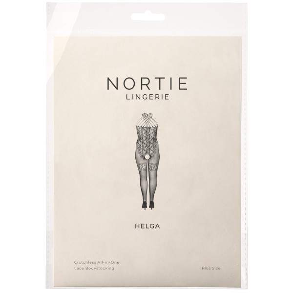 NORTIE Helga Kruisloze Kanten Catsuit Plus Size