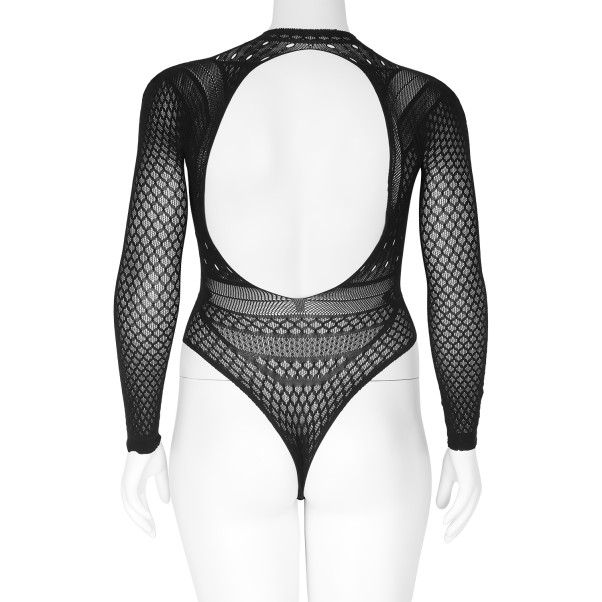 NORTIE Gry Kruisloze Bodystocking Plus Size
