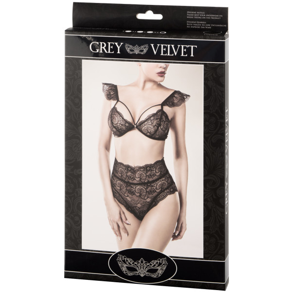 Grey Velvet Kanten Bh-set met Kapmouwtjes
