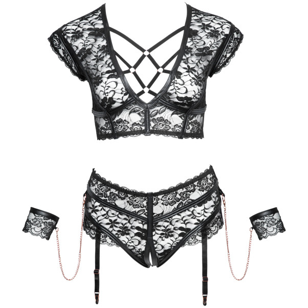 Cottelli Bondage Kruisloze Set met Handboeien Plus Size