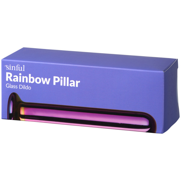 Sinful Rainbow Pillar Glazen Dildo 15,5 cm