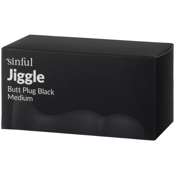 Sinful Jiggle Black Buttplug Medium
