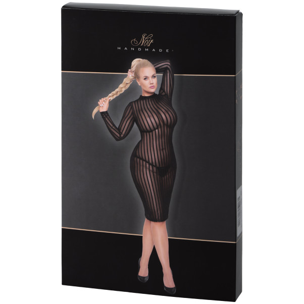 Noir Handmade Midi-jurk met Lange Mouwen Plus Size