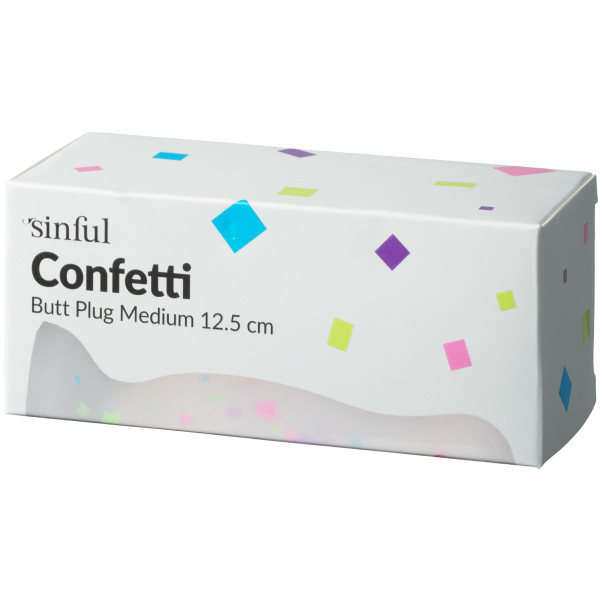 Sinful Confetti Medium Butt Plug 