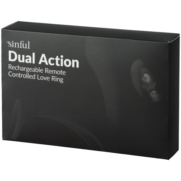 Sinful Dual Action Oplaadbare Cockring met Afstandsbediening