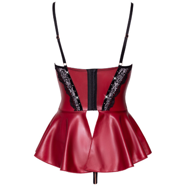 Abierta Fina Red Bustier Set met Halve Cups