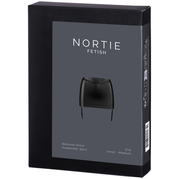 NORTIE Fetish Wetlook Korte Jarretel Rokje