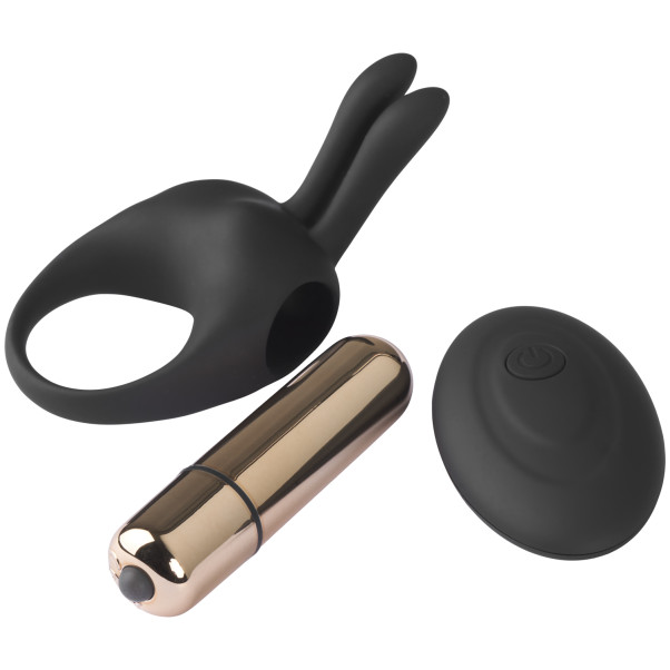 Sinful Gold Power Bullet met Afstandsbediening en Rabbit Cockring