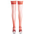 Cottelli Hold-Up Kousen met Kanten Zoom Rood