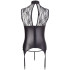 Abierta Fina Bodystocking met Kant en Strassteentjes