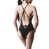 Grey Velvet Sexy V Plunge Kanten Body