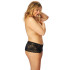 NORTIE Gunilla Black Kanten Kruisloze Hipster Plus Size