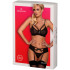 Obsessive Rose Black Kanten Jarretel Set