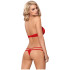 Obsessive Red Kanten String en BH Set