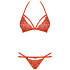 Obsessive Red Kanten String en BH Set
