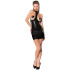 Guilty Pleasure Fetish Wear Datex Exposure Dress met Halsband en Gespleten Open Buste