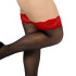 NORTIE Wilderness Hold-up Kousen met Rode Kant Plus Size
