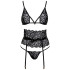 kissable Black BH en Jarretel Set