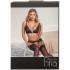 Abierta Fina Black Kanten BH en Jarretel Set