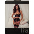 Abierta Fina Half Cup BH en Jarretel Set met Kettingen