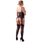 Cottelli Peekaboo Chemise met Set Jarretelles, Grote maat