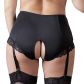 Cottelli Kruisloos Slipje met Panty Grote Maat Zwart