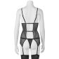 NORTIE Thora Kanten Bodystocking met Jarretels Set