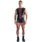 Black Level Gelakt T-Shirt met Visnet Heren