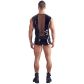 Black Level Gelakt T-Shirt met Visnet Heren
