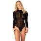 NORTIE Gry Kruisloze Bodystocking met Lange Mouwen