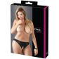 Cottelli Zwarte Kruisloos Slipje met Kant Plus Size