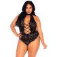 Leg Avenue Kanten Teddy met Open Kruis Plussize