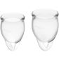 Satisfyer Feel Confident Menstruatiecup Tansparant 2-pack