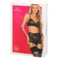 Obsessive Peonesia Zwarte Beha Set