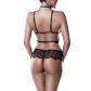 Grey Velvet Sexy Neckholder Lace Bra Set