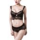 Grey Velvet Balconette Kanten Bh-set