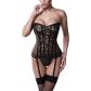 Grey Velvet Bustier Set