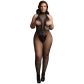 Le Désir Zwarte Catsuit met Halternek Plus Size