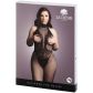 Le Désir Zwarte Catsuit met Halternek Plus Size