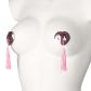 baseks Pink Hartvormige Tepelstickers met Kwastjes